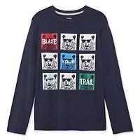 T-shirt à manches longues avec imprimé George pour garçons