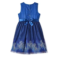 George Girls' Sequin and Mesh Dress with Unicorn Print