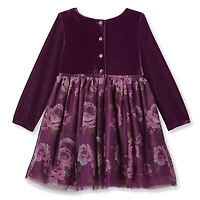 George Toddler Girls' Velour Mesh Dress