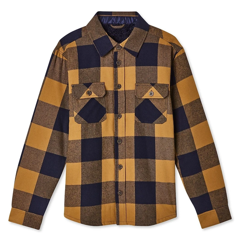 George Men's Flannel Shirt Jacket