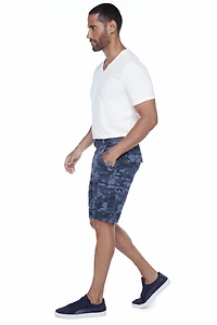 Jeaniologie ™ Short Cargo Ceinturé pour Homme - Camo bleu Taille 28-38