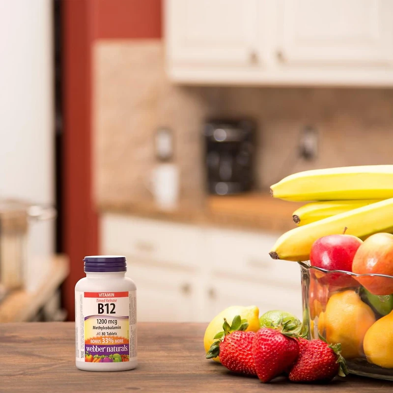Vitamine B12 à libération lente Méthylcobalamine 1 200 mcg 80 comprimés