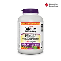 Webber Naturals Ultra Calcium & Vitamin D3 650 mg / 400 IU, 280 Tablets