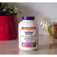 Webber Naturals Ultra Calcium & Vitamin D3 650 mg / 400 IU, 280 Tablets