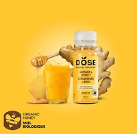 Shots biologiques au gingembre et miel DOSE 4x60mL