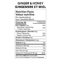Shots biologiques au gingembre et miel DOSE 4x60mL