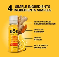 Shot biologique au gingembre et au curcuma DOSE 60 mL