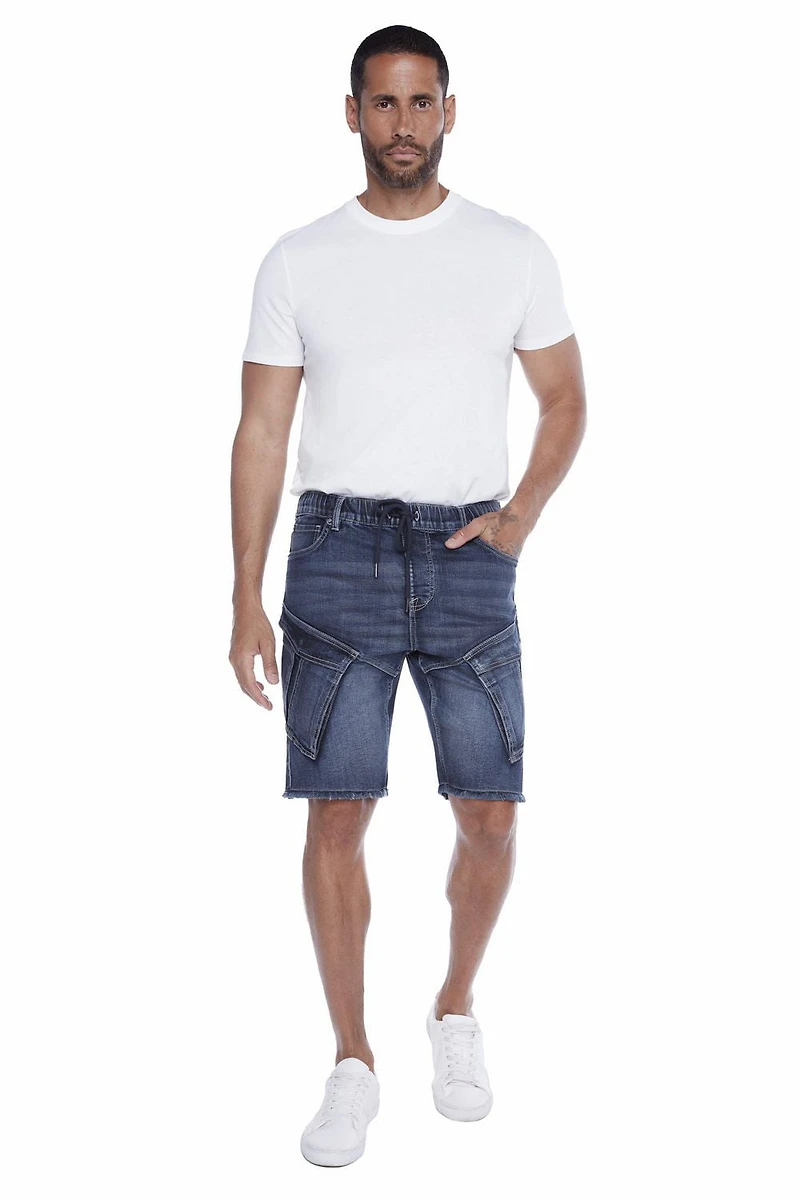 Jeaniologie ™ Mens Pull-on Shorts With Cargo pockets 