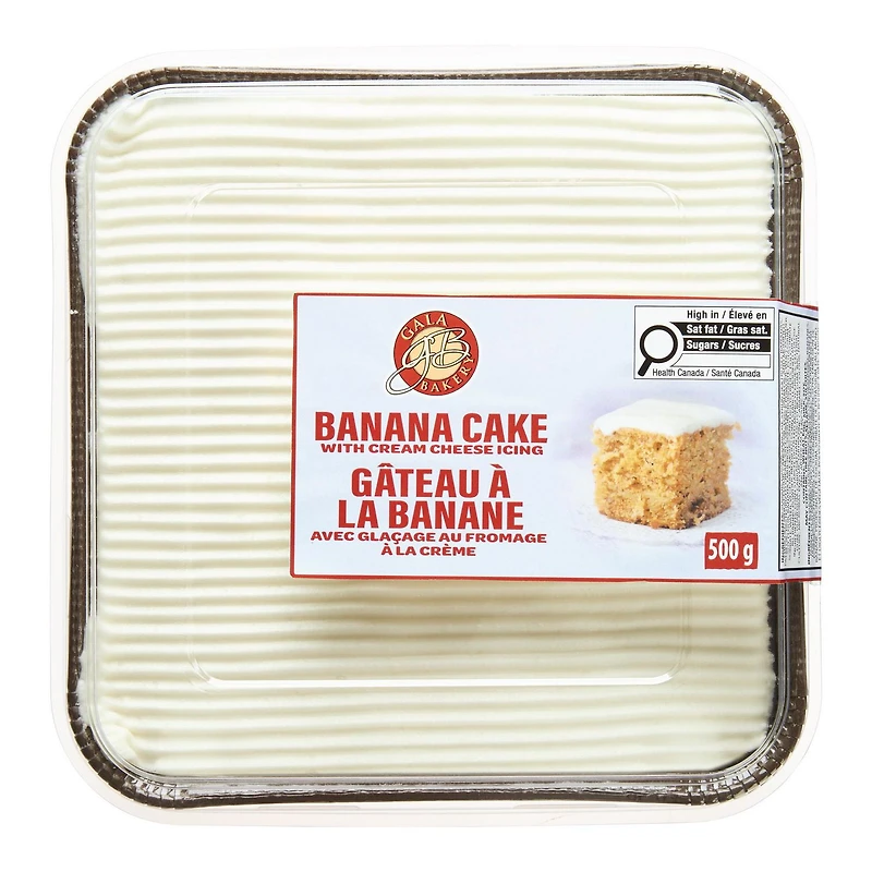 Gâteau à la banane avec glaçage au fromage à la crème Gala Bakery 500 g