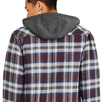 Veste-chemise en flanelle avec capuchon en molleton George pour hommes