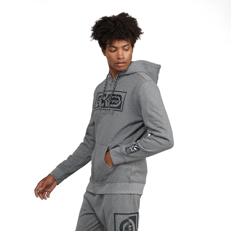 Sweat à capuche zippé Ecko pour hommes avec poches kangourou