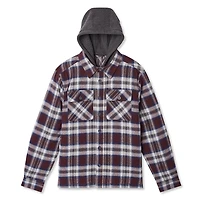 Veste-chemise en flanelle avec capuchon en molleton George pour hommes