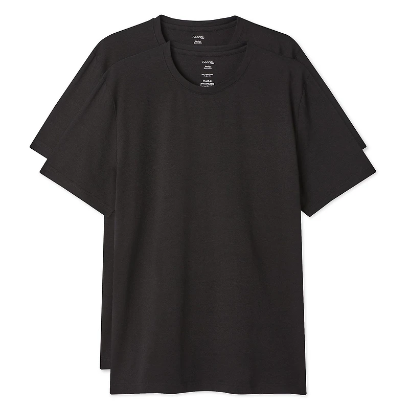 Lot de 2 t-shirts extensibles à encolure ras du cou George pour hommes