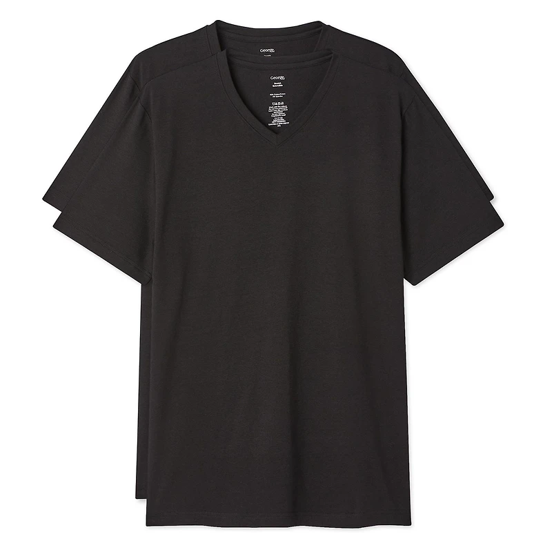 George Men's V-Neckline Tee 2-Pack