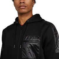 Mark Ecko Men’s Logo Zip-Up Hoodie with Shoulder Overlay