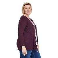 Iyla Women's Plus Fooler Cardigan