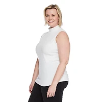 Iyla Women's Plus Mock Neckline Rib Top, Sizes 1X-4X