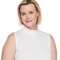 Iyla Women's Plus Mock Neckline Rib Top, Sizes 1X-4X