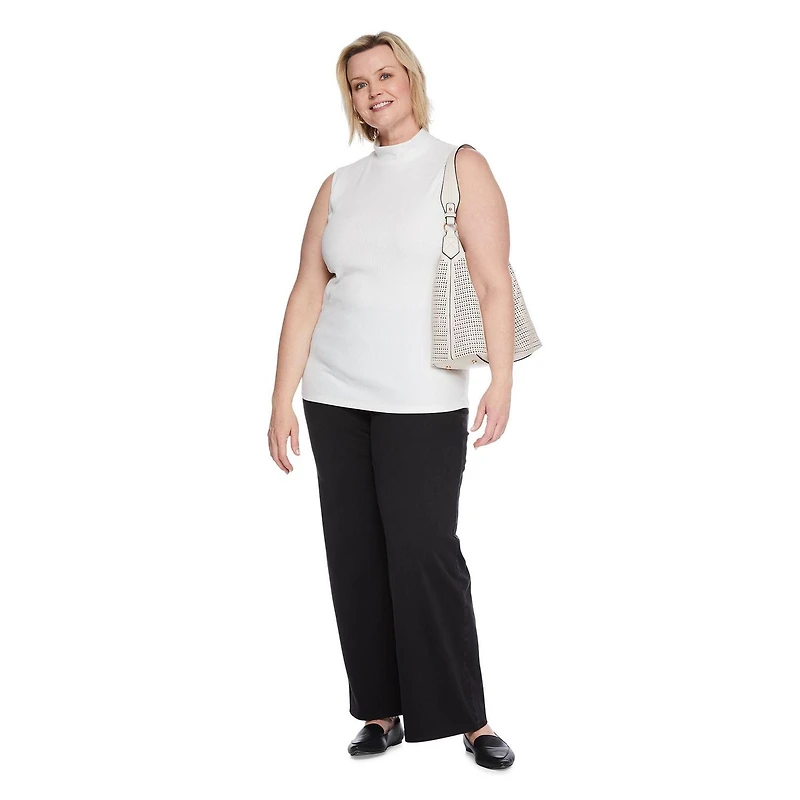 Iyla Women's Plus Mock Neckline Rib Top, Sizes 1X-4X