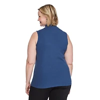 Iyla Women's Plus Mock Neckline Rib Top