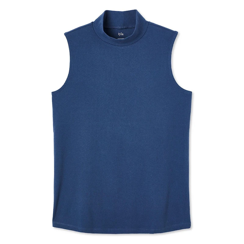 Iyla Women's Plus Mock Neckline Rib Top