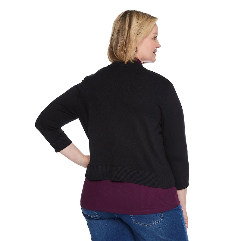 Iyla Women's Plus Elbow Sleeve Knit Shrug