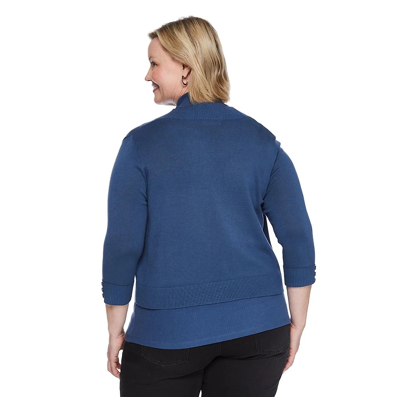 Iyla Women's Plus Elbow Sleeve Knit Shrug