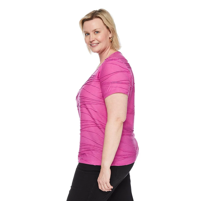 Iyla Women's Plus Ripple Tee, Sizes 1X-4X