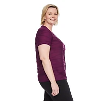 Iyla Women's Plus Ripple Tee, Sizes 1X-4X
