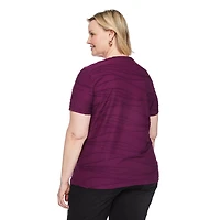 Iyla Women's Plus Ripple Tee, Sizes 1X-4X