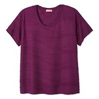 Iyla Women's Plus Ripple Tee, Sizes 1X-4X