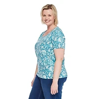 Iyla Women's Plus Crew Neckline Top