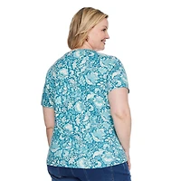 Iyla Women's Plus Crew Neckline Top