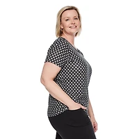 Haut à encolure ras du cou Iyla Plus pour femmes Tailles 1X-4X