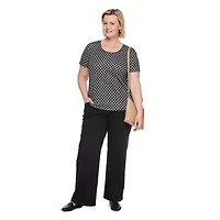 Haut à encolure ras du cou Iyla Plus pour femmes Tailles 1X-4X
