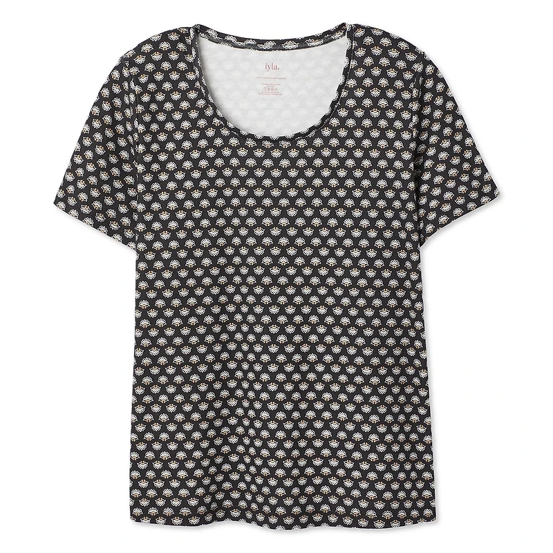 Haut à encolure ras du cou Iyla Plus pour femmes Tailles 1X-4X