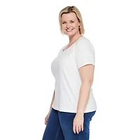 Haut à encolure ras du cou Iyla Plus pour femmes Tailles 1X-4X