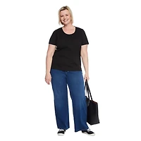 Iyla Women's Plus Crew Neckline Top, Sizes 1X-4X