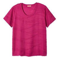 Iyla Women's Plus Ripple Tee, Sizes 1X-4X