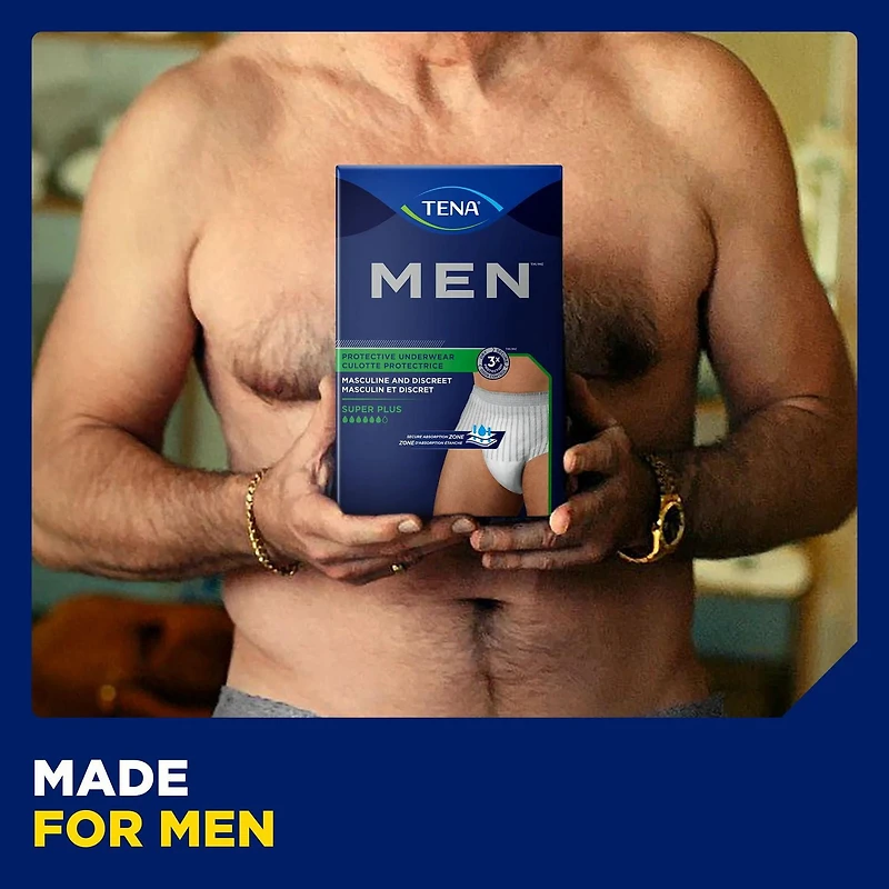 TENA Incontinence Underwear for MEN, Protective, L/XL 14 Count, 14 Count, L/XL
