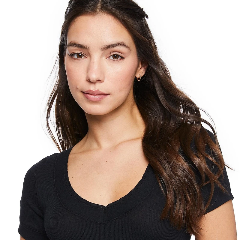 T-shirt avec encolure en V Wild Skye pour femmes