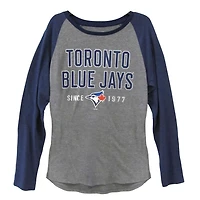 Chemise Raglan Femme Blue Jays Gris et Bleu