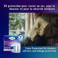 TENA ProSkin Stretch Brief for Men and Women, Overnight Absorbency, Unisex, Medium 12 Count., Protect against leakage.