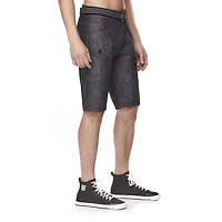 Dark Black Capri cargo avec ceinture pour hommes