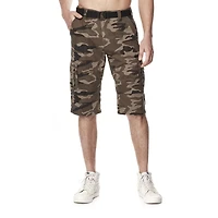 Dark Black Capri cargo avec ceinture pour hommes