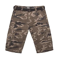 Dark Black Capri cargo avec ceinture pour hommes