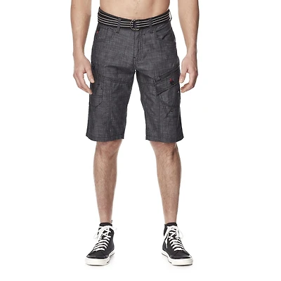 Dark Black Capri cargo avec ceinture pour hommes