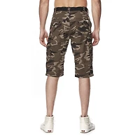 Dark Black Capri cargo avec ceinture pour hommes