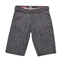 Dark Black Capri cargo avec ceinture pour hommes