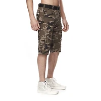 Dark Black Capri cargo avec ceinture pour hommes